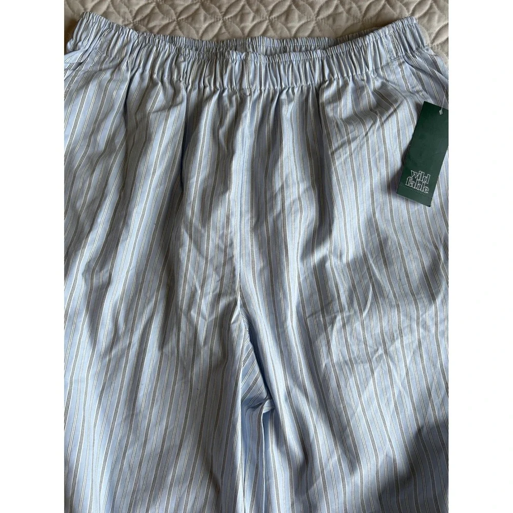Wild Fable Blue White Striped Side Tie Pants Womens Small NWT